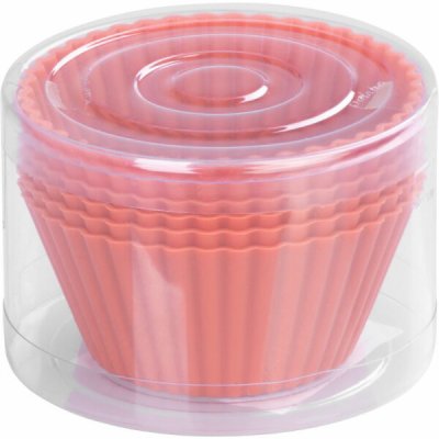 MagicHome Forma na cupcake silikon červená set 6 ks 6,5x6,5x3 cm – Hledejceny.cz