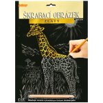 Creatoys Škrabací obrázek zlatý Žirafa – Zboží Mobilmania