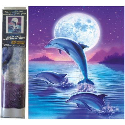 Norimpex diamantové malování Delfíni ve skoku 30 x 40 cm – Hledejceny.cz
