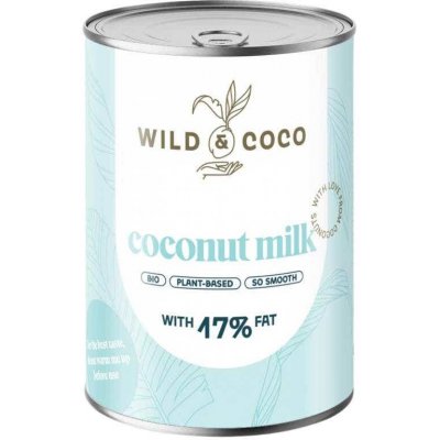 Wild and Coco Bio Kokosové mléko 400 ml – Sleviste.cz