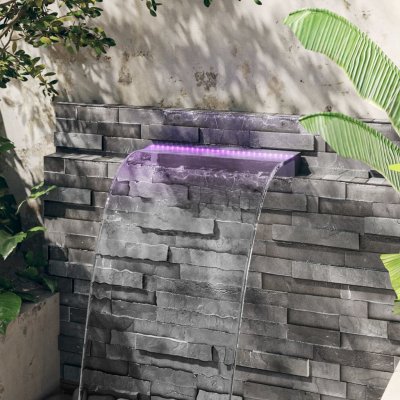 Přelivový vodopád s RGB LED osvětlením akryl 60 cm – HobbyKompas.cz