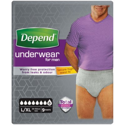 Depend Super inkontinenční kalhotky pro muže S/M 10 ks
