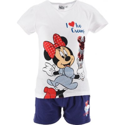 Letní dívčí set Disney Minnie Mouse modro-bílý