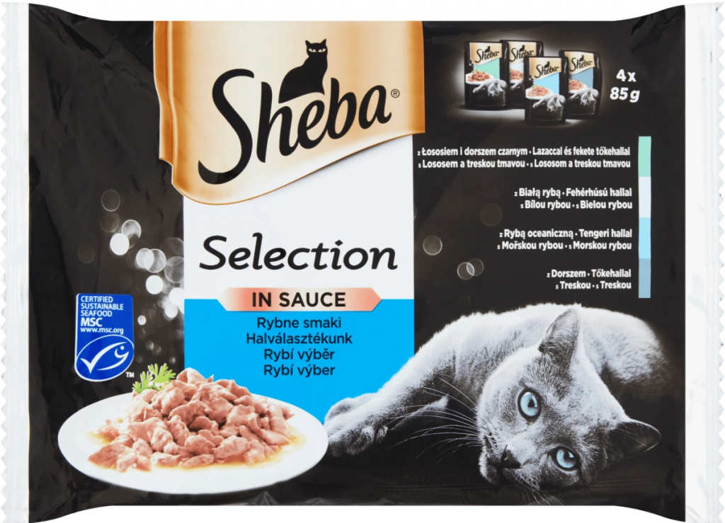 Sheba Selection rybí šťavnatý výběr 4 x 85 g