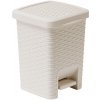 Koš Addis Rattan Pedal Bin Calico Krémový koupelnový pedálový koš 6 l