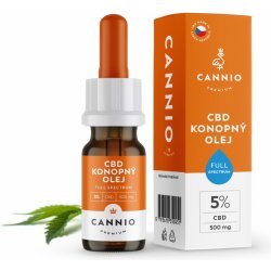 CANNIO CBD konopný olej 5% Full Spectrum 10 ml