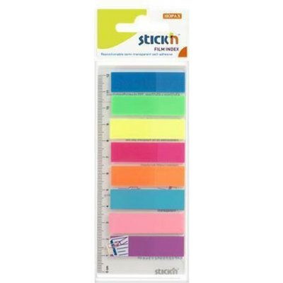 STICK N Samolepicí záložky, mix neonový barev, 45 x 12 mm, 8x 25 listů, plast, STICK N 21345 ,balení 200 ks – Hledejceny.cz