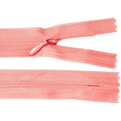 Spirálový zip no.3 skrytý nerozepínací 22cm - více barev color: 539 rouge - broskvová – Hledejceny.cz