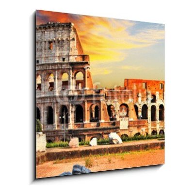 Obraz 1D - 50 x 50 cm - great Colosseum on sunset, Rome skvělé Koloseum na západ slunce, Řím – Zboží Mobilmania