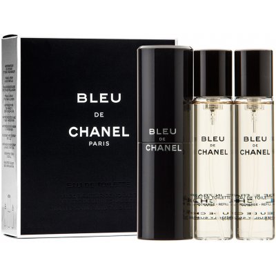 Chanel Bleu de Chanel EDT 60 ml 3x20 refills pro muže dárková sada – Zboží Mobilmania