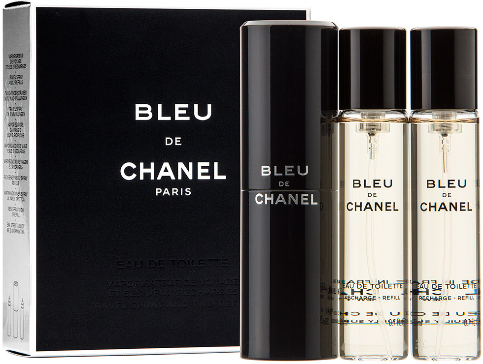 Chanel Bleu de Chanel EDT 60 ml 3x20 refills pro muže dárková sada
