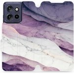 Mobiwear Motorola Edge 50 Neo VP31S Bílý a fialový mramor – Zboží Živě