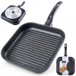 Orion GRILL PAN na indukci Pánev na zeleninu s žulovým povrchem 26 x 26 cm – Zboží Mobilmania