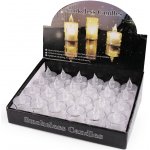 LED svíčka na baterky Ø3,6 cm transparent 4 ks – Hledejceny.cz
