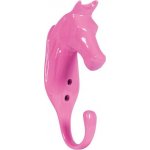 HKM Věšák ve tvaru hlavy koně pink – Zboží Mobilmania