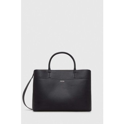 Calvin Klein kabelka Business Large Tote Saffiano K60K611674 Ck Black/Sand Pebble BEH – Hledejceny.cz