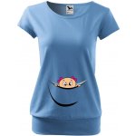 Těhotenské tričko Holčička z bříška světle modrá – Zboží Dáma