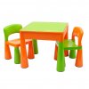 Dětský stoleček s židličkou New Baby sada stoleček a dvě židličky oranžová