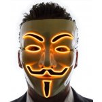 Svítící maska Anonymous Vendeta | Žlutá – Hledejceny.cz