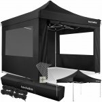 tectake 403154 Skládací pavilon Olivia 3x3 m se 4 bočnicemi černá hliník – Sleviste.cz