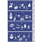 Anděl Přerov Okenní fólie pruhy visící ozdoby bílé s glitry 64 x 15 cm – Hledejceny.cz
