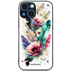 Pouzdro Mobiwear Glossy Apple iPhone 13 Mini - G017G Pírka a květy