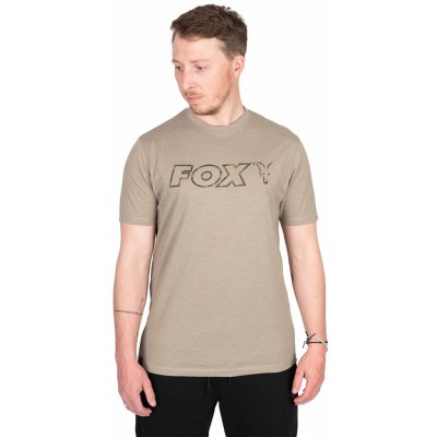 Fox Ltd LW Khaki Marl T-Shirt triko s logem – Zboží Mobilmania