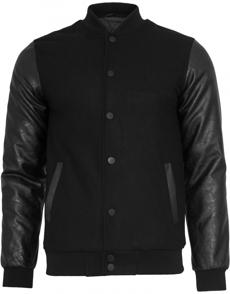 Urban Classics Oldschool College Jacket blk/blk