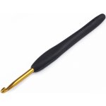 Háček na háčkování se silikonovou rukojetí vel. 2; 2,5; 3; 3,5; 4; 4,5; 5; 5,5; 6 Varianta: 7 (5 mm) černá, Balení: 1 ks – Zboží Dáma