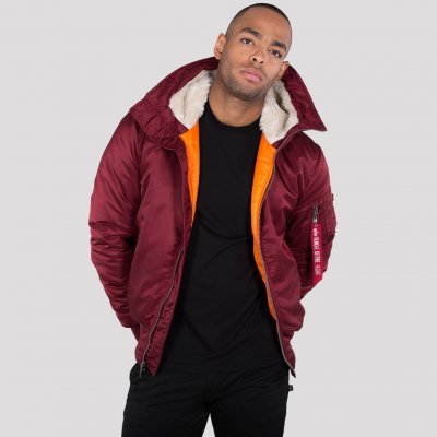 Alpha Industries bunda MA-1 Hooded burgundy