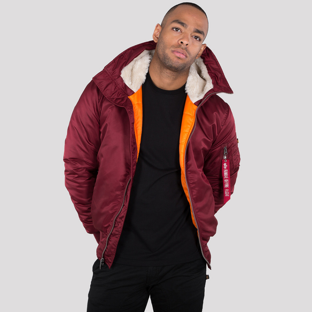 Alpha Industries bunda MA-1 Hooded burgundy