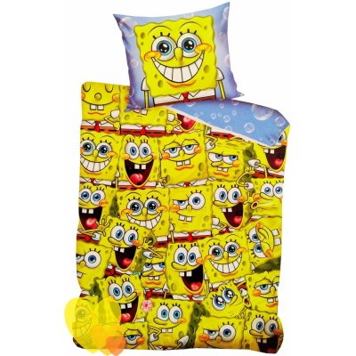 Carbotex povlečení SpongeBob motiv Sponge Bob všude kam se podíváš 140x200 70x90 – Zboží Mobilmania