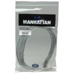 Manhattan 340458 Hi-Speed USB 2.0 kabel A-B M/M 3m, stříbrný – Sleviste.cz