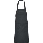 Sol's Dlouhá zástěra z organické bavlny Gamma s laclem s velkou přední kapsou šedá tmavá 90x75cm L03569 – Hledejceny.cz