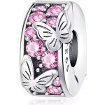 Prosperk Korálek na náramek klip s motýlky S1606 – Zboží Mobilmania