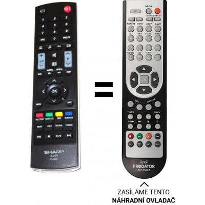 Dálkový ovladač Predátor Sharp LC37P55E, LC-37P55E – Zboží Živě