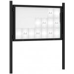 PROCITY Venkovní vitrína model 1000 21 x A4, černá, včetně sloupků | Zboží Auto
