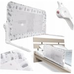 Ikonka Ochranná zábrana k posteli 94 x 48,5 cm šedé a stříbrné – Sleviste.cz