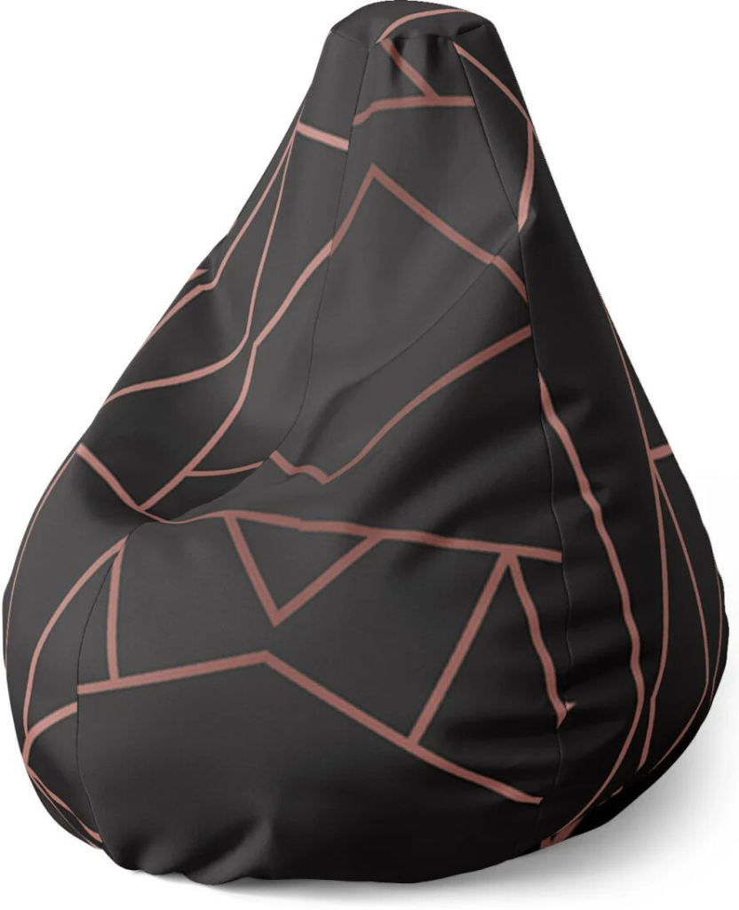 Sablio Sedací vak Pear Růžové obrazce 70 x 95 x 15 cm