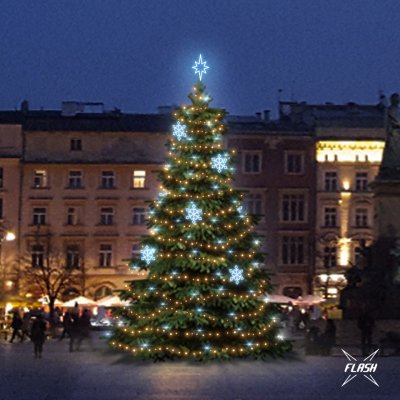 DECOLED LED světelná sada na vánoční stromy vysoké 9-11 m teplá bílá s Flash ledové dekory EFD05 – Hledejceny.cz