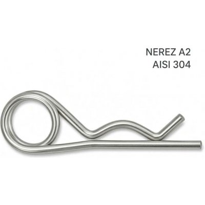 Závlačka jednoduchá pružinová - nerezová, 6x102 mm – Hledejceny.cz