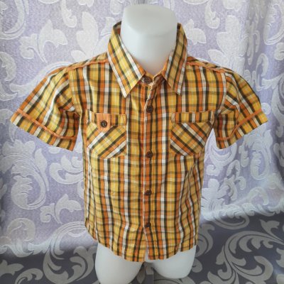 Dětská košile károvaná žlutá – Sleviste.cz