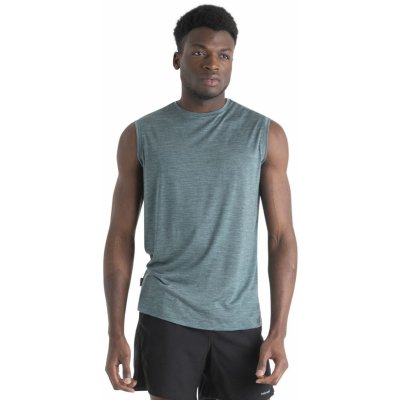 Icebreaker Mens Merino 125 Cool-Lite Sphere III Tank Fathom Green Heather – Zboží Mobilmania