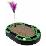 Magic Cat škrabadlo s koulodráhou a pružinou s pírky 40 cm – Zboží Dáma