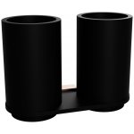 Bemeta Galla držák kartáčků dvojitý chrom černá 108110020 – Sleviste.cz