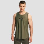 GymBeam Men‘s Combat Tank Top Olive Grey – Zboží Mobilmania