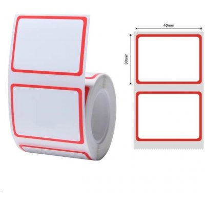 Niimbot T A2A78268903 40 x 30 mm 230 ks Červený rámeček pro B21 B21S B3 B1S – Hledejceny.cz