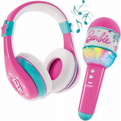 Lisciani BARBIE HUDEBNÍ MIKROFON A BLUETOOTH SLUCHÁTKA SVĚTLO ZVUK – Zboží Dáma