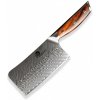 Kuchyňský nůž Dellinger rose wod danascus cleaver 165 mm