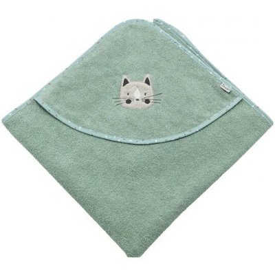 Sterntaler Kojenecká osuška s kapucí 80 x 80 cm Kočička Lilly Green – Zboží Dáma
